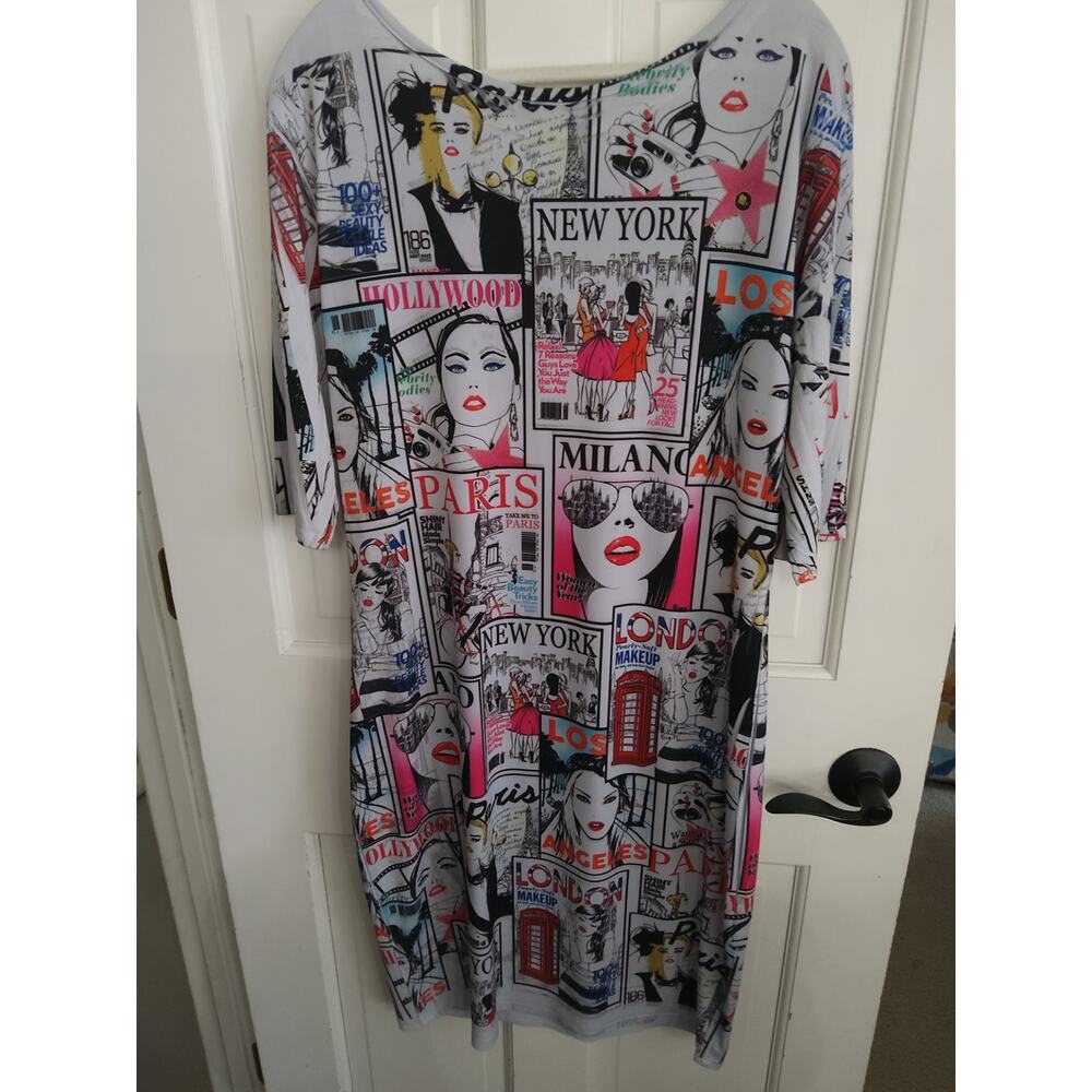 Cleo Graphic Print Midi Dress - Multicolor - Picture 7 of 8